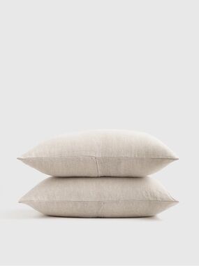 QUINCE European Linen Chambray Sham Set King Natural Chambray 7781